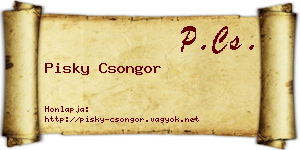 Pisky Csongor névjegykártya